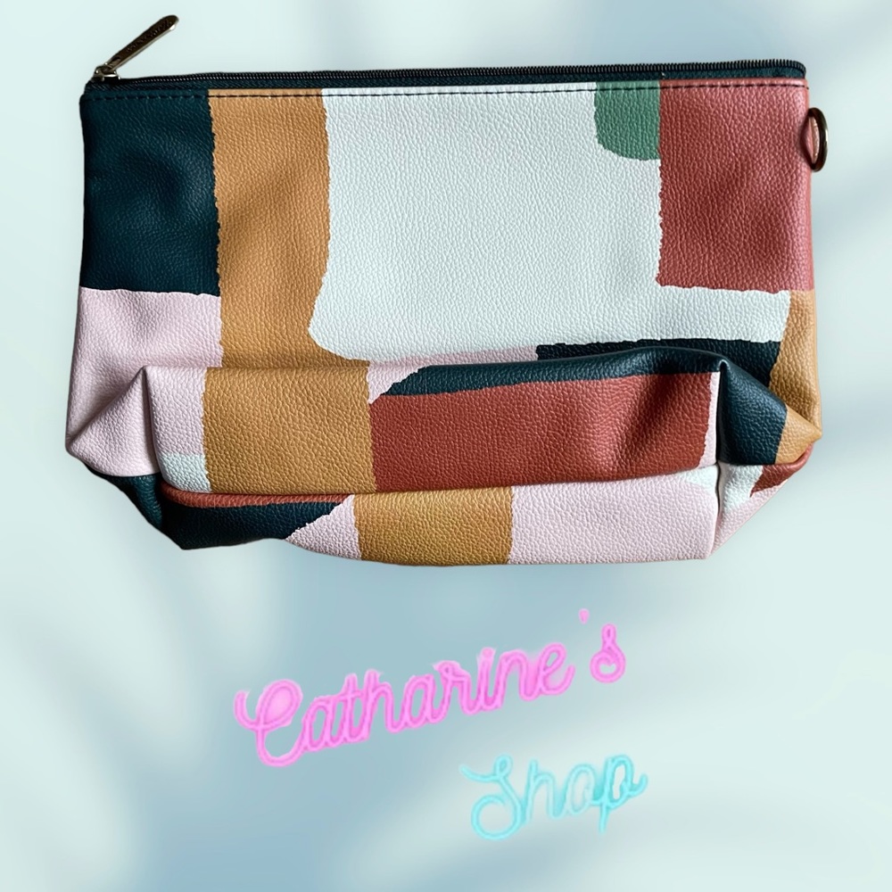Tapered Pouch - Deco Patchwork Smooth Pebble